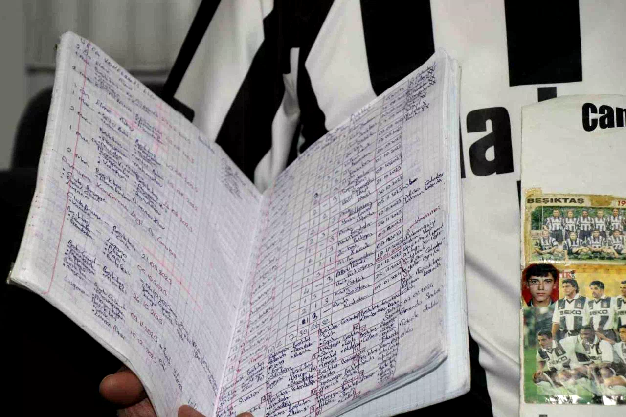 25 yıldır Beşiktaş’ın her maçını tek tek not ediyor