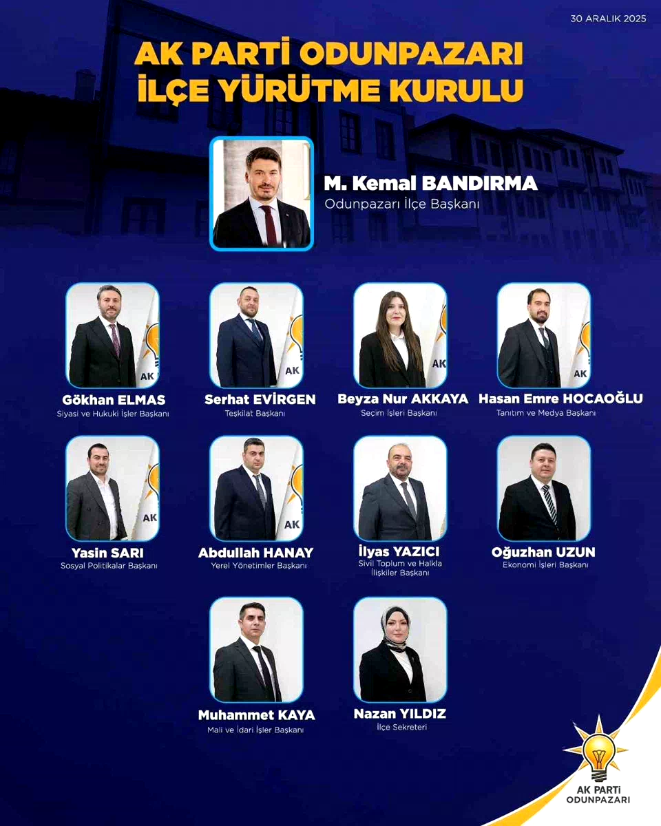 AK Parti Odunpazarı İlçe Yürütme Kurulu belli oldu