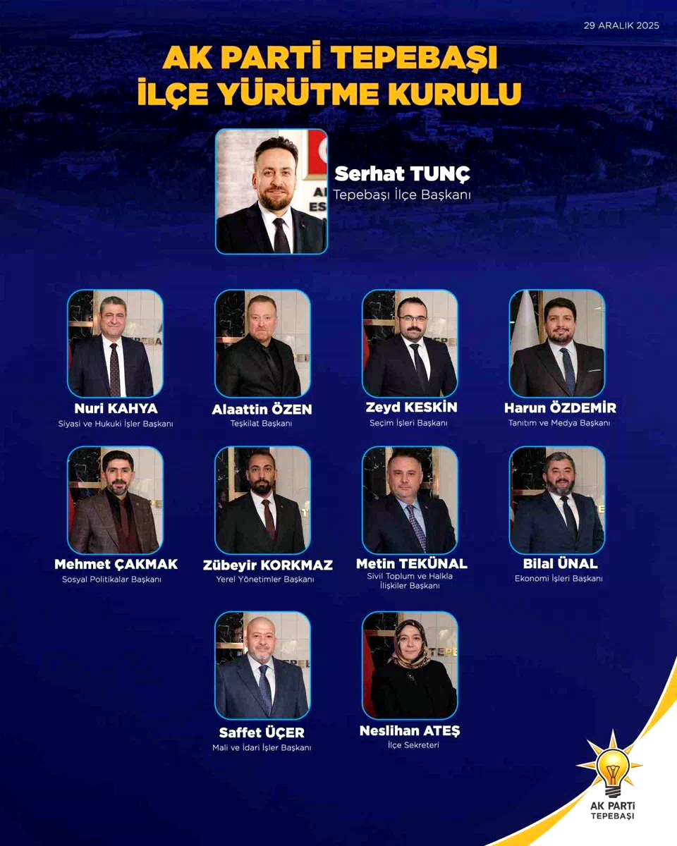 AK Parti Tepebaşı’nda ilçe yönetme kurulu belli oldu