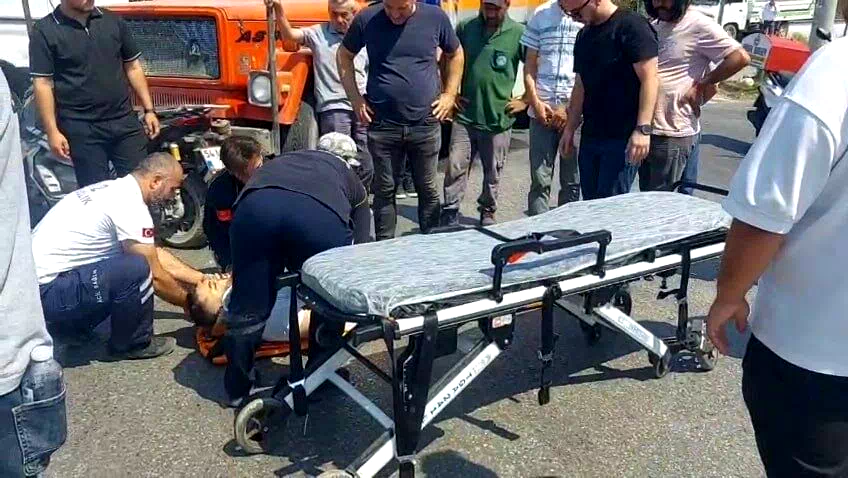 Akyazı’da tanker ile motosiklet çarpıştı: 1 yaralı