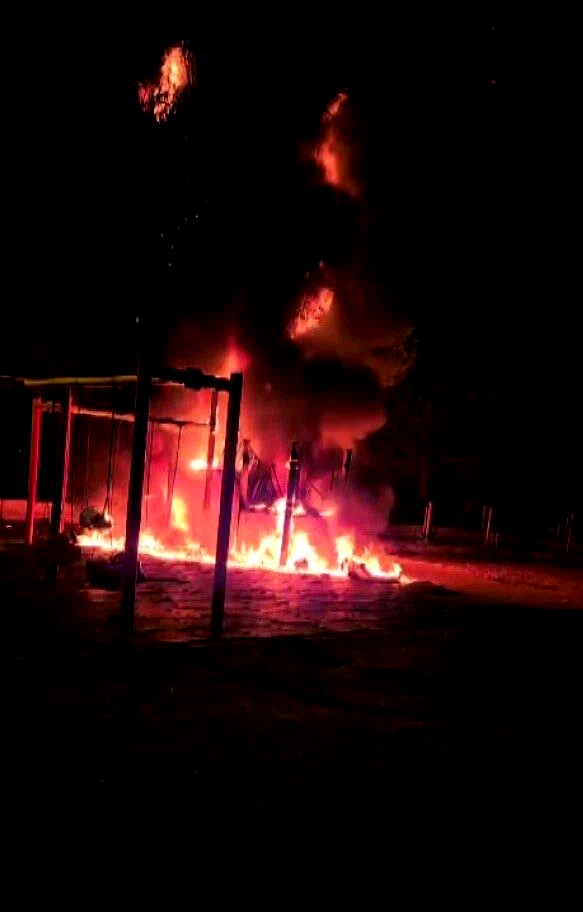 Amasya’daki çocuk parkı yangınında 4 gözaltı