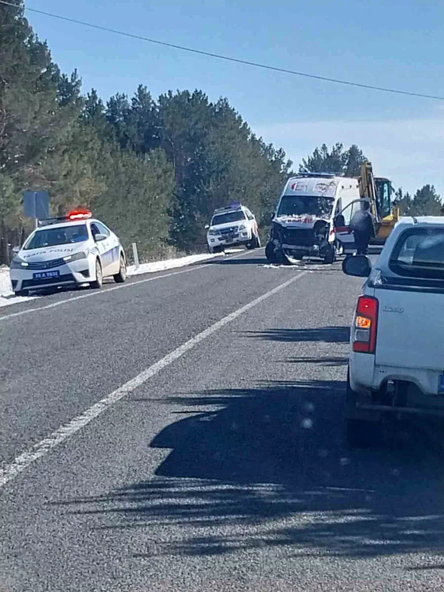 Ambulansın Ağaçlara Çarptığı Kazada 3 Sağlık Çalışanı Yaralandı