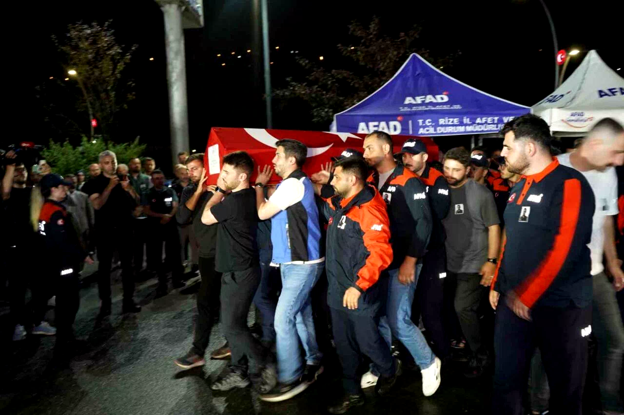 Arama-Kurtarma çalışmalarında hayatını kaybeden AFAD personeli için Rize’de tören düzenlendi