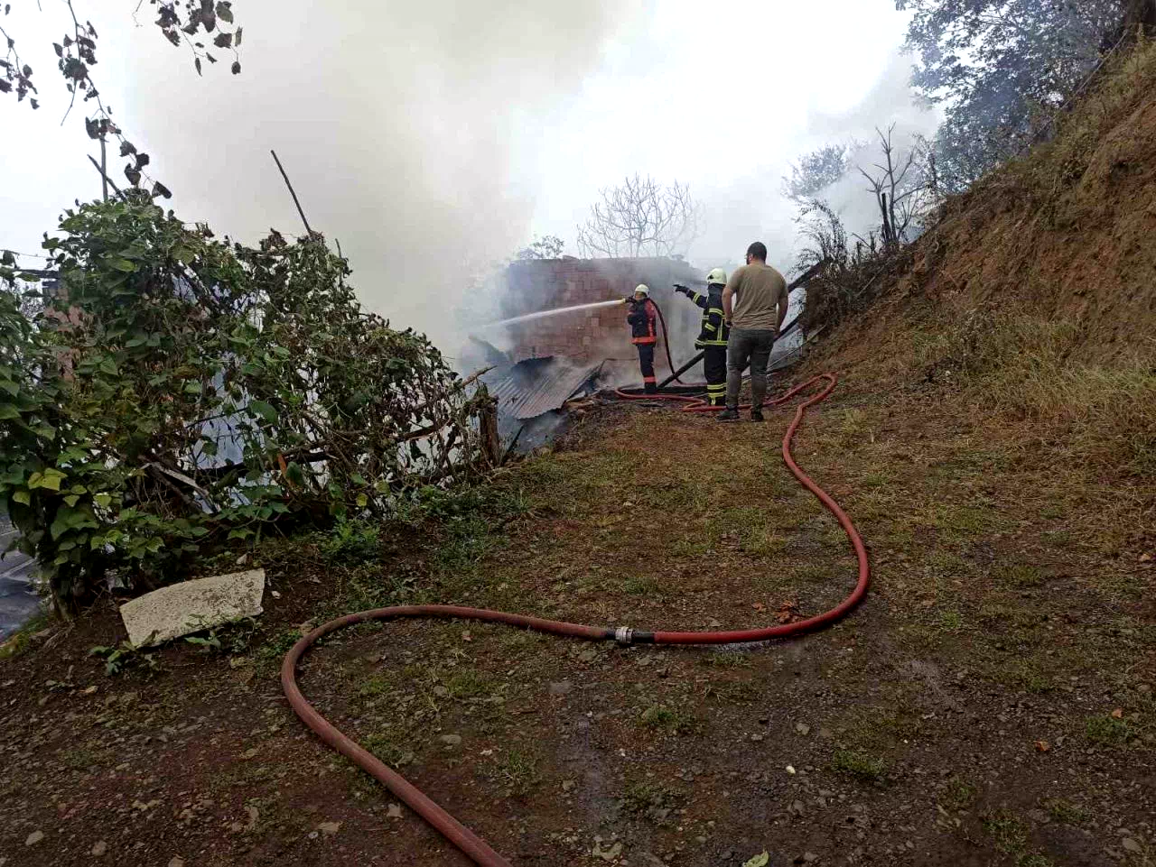 Artvin’de yangın paniği: 4 ev küle döndü