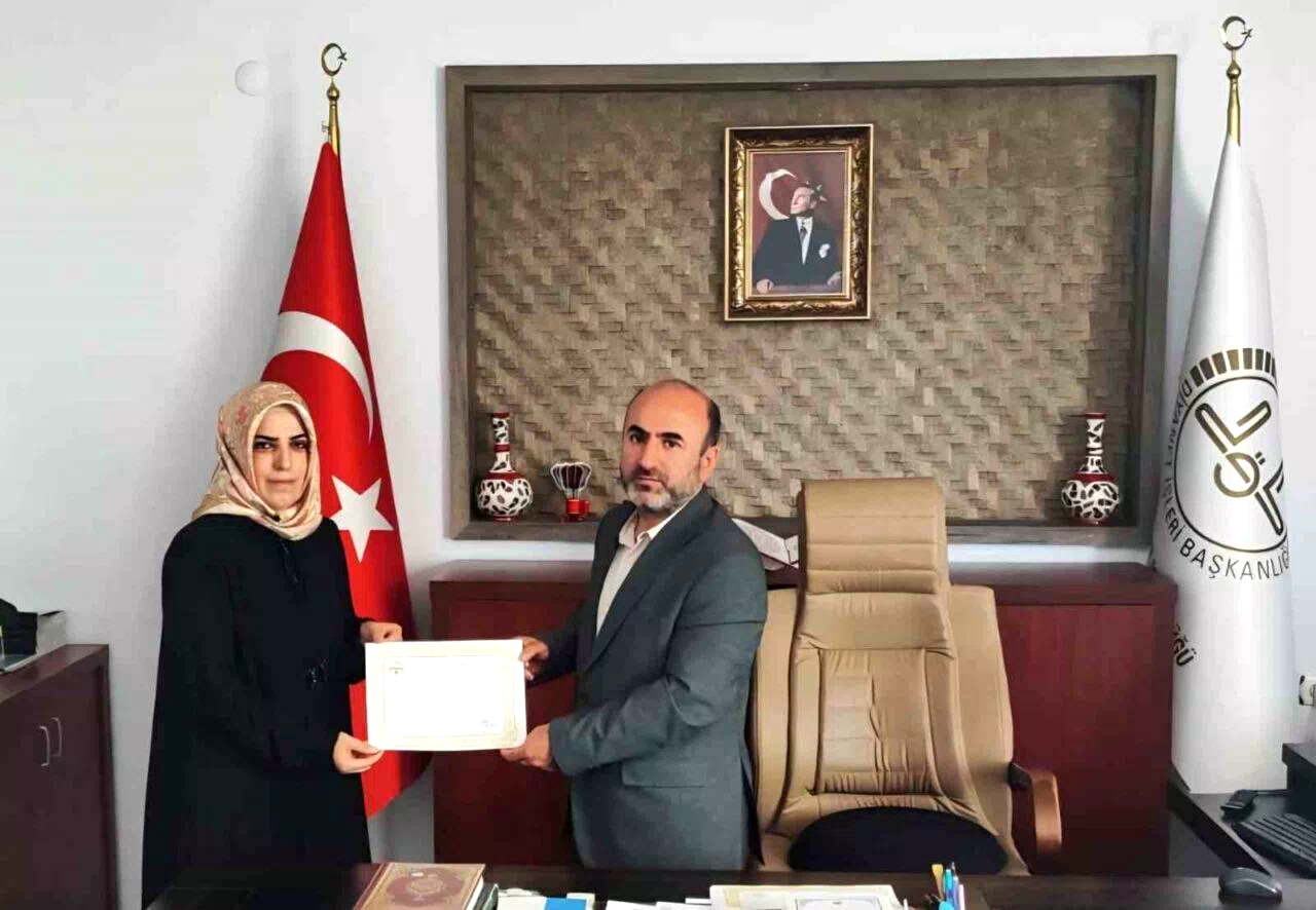 Aydıntepe Müftülüğü personeli başarı belgesiyle taltif edildi