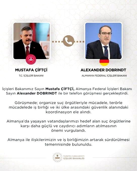 Bakan Çiftçi Alman mevkidaşı ile telefonda görüştü
