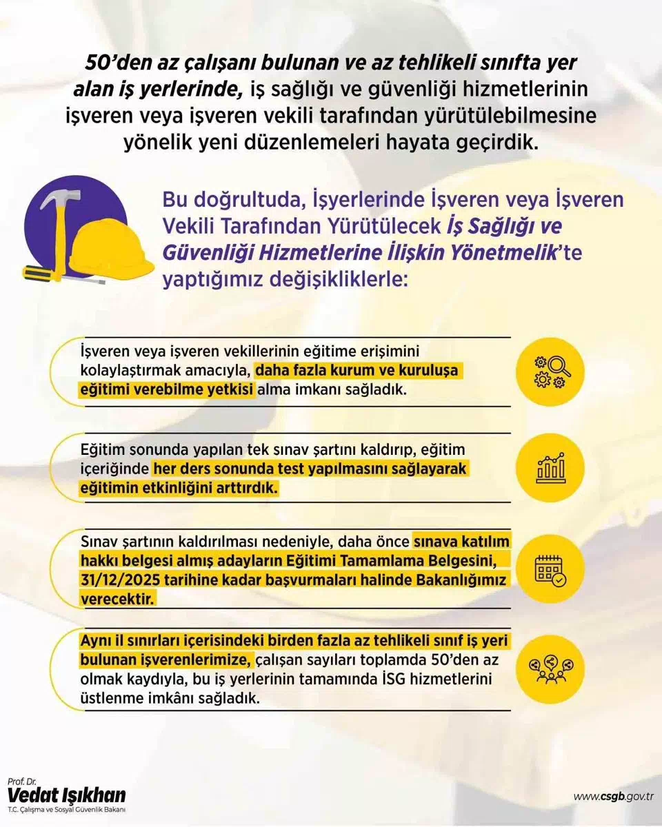 Bakan Işıkhan’dan İş Sağlığı ve Güvenliği Vurgusu