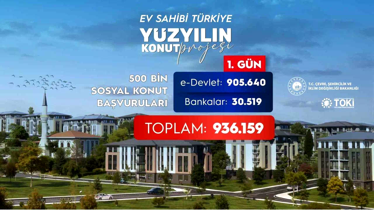 Bakan Kurum: “500 bin sosyal konut için ilk gün 936 bin 159 başvuru yapıldı”