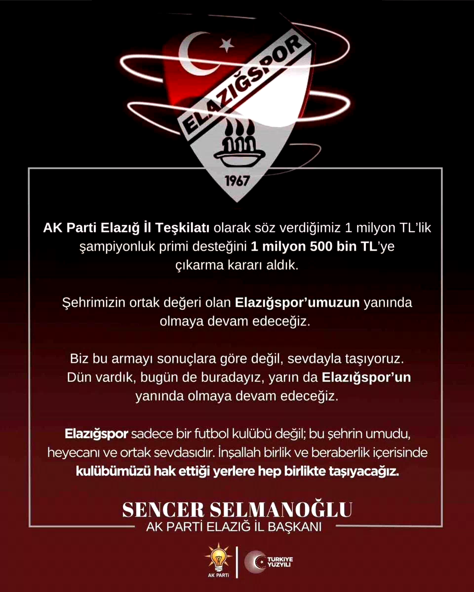 Başkan Selmanoğlu: “Biz bu armayı sadece başarı günlerinde değil, her şartta sevdayla taşıyoruz”
