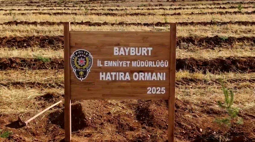 Bayburt emniyetine ait hatıra ormanı oluşturuldu