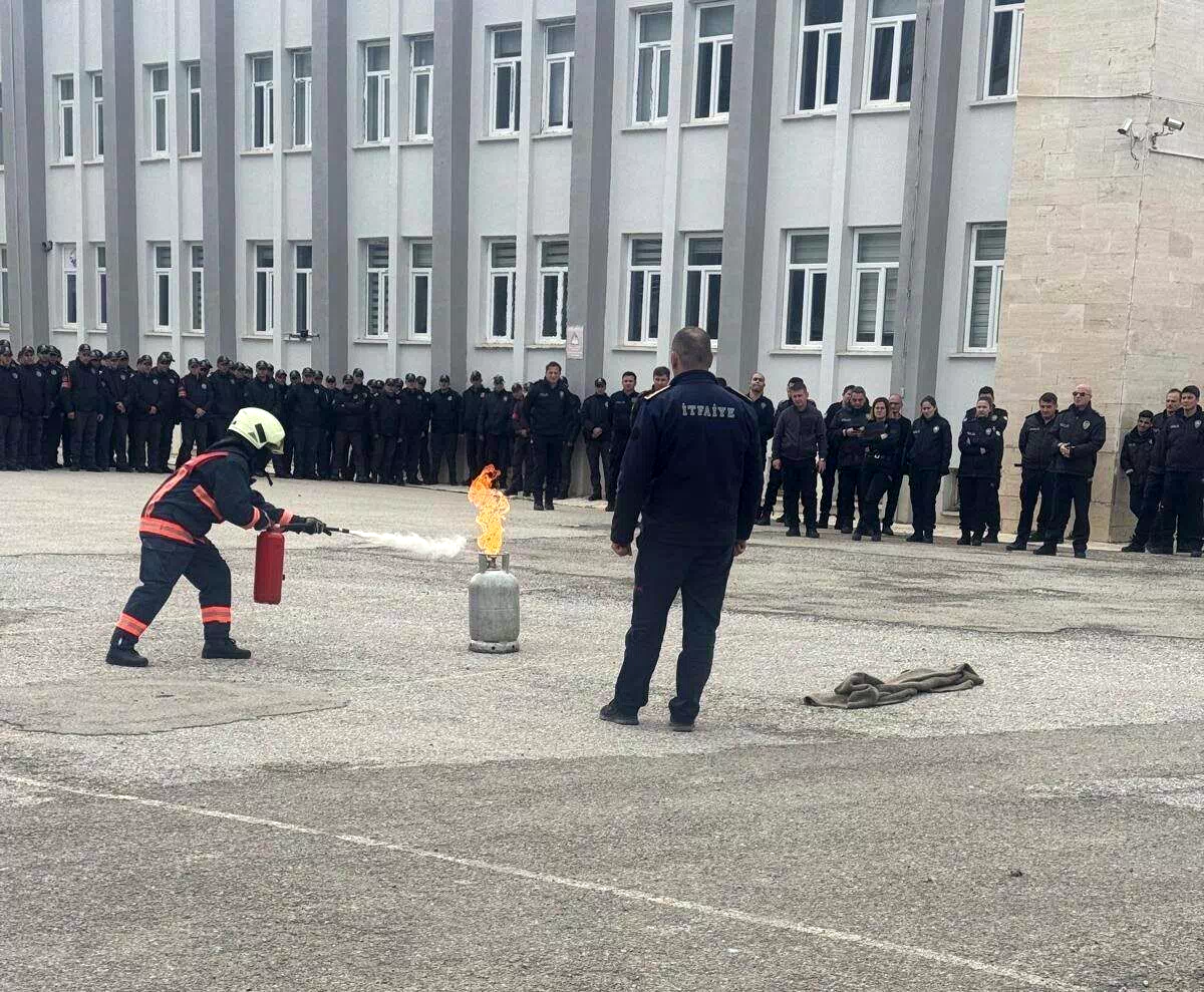 Bayburt POMEM’de yangın tatbikatı yapıldı