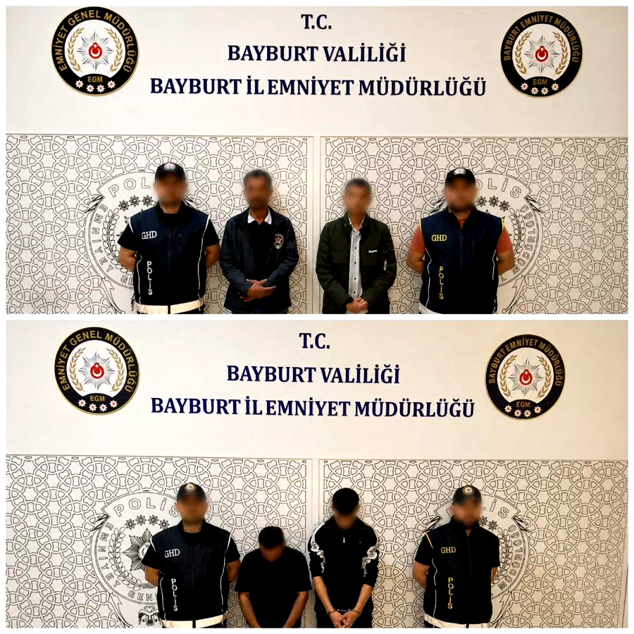 Bayburt’ta 2 düzensiz göçmen ile 2 şüpheli yakalandı