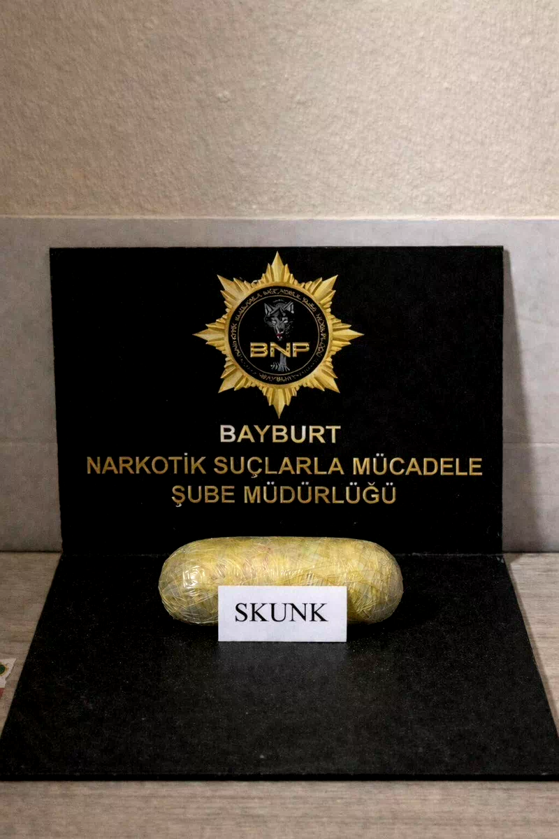 Bayburt’ta 219 gram skunk ele geçirildi