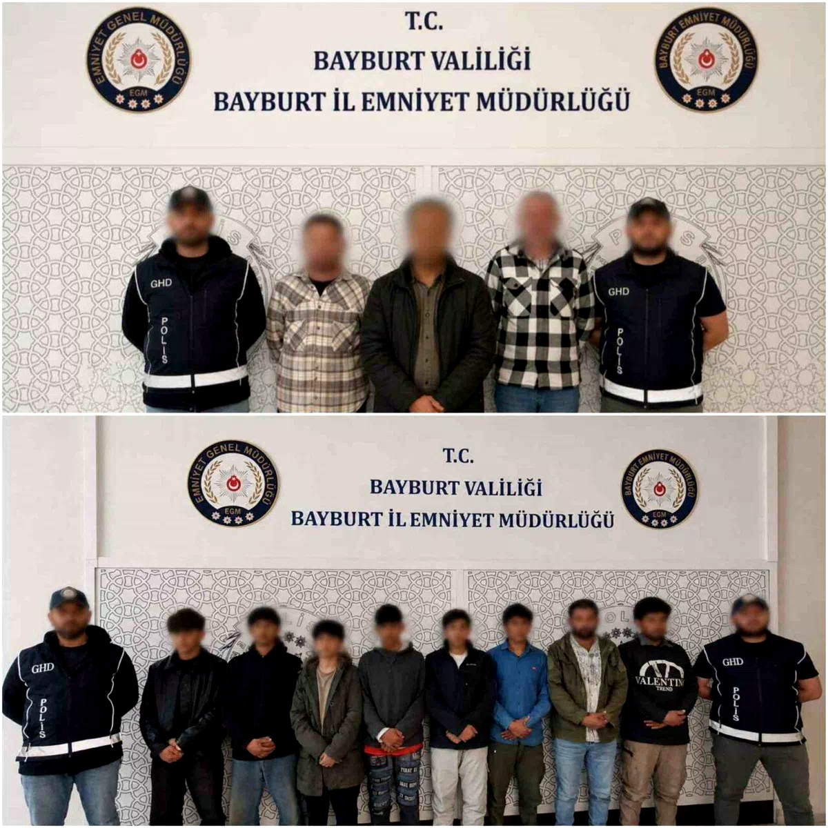 Bayburt’ta 8 düzensiz göçmen yakalandı