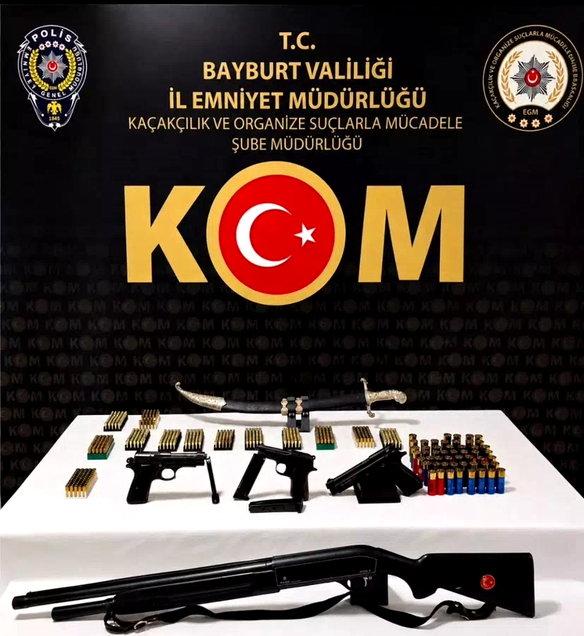 Bayburt’ta kaçakçılık operasyonlarında silah ve 665 fişek ele geçirildi