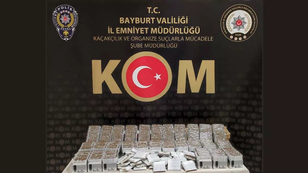 Bayburt’ta Kaçakçılık Operasyonu! 10.000 Adet Kaçak Makaron Ele Geçirildi