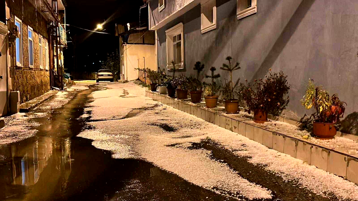 Bayburt’ta fındık büyüklüğünde dolu etkili oldu