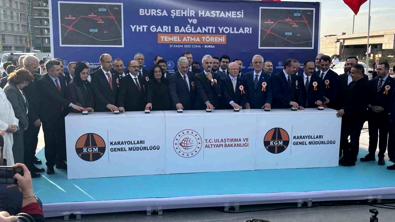 Bursa Şehir Hastanesi ve YHT Garı bağlantı yollarının temeli atıldı