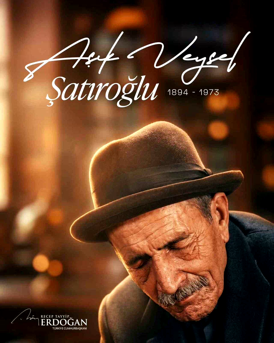 Cumhurbaşkanı Erdoğan, Aşık Veysel’i vefatının 53. yıldönümünde andı