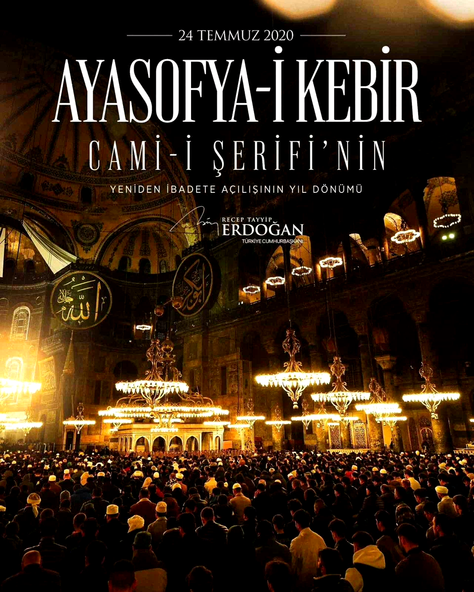 Cumhurbaşkanı Erdoğan: “Ayasofya’nın dirilişi mübarek olsun”