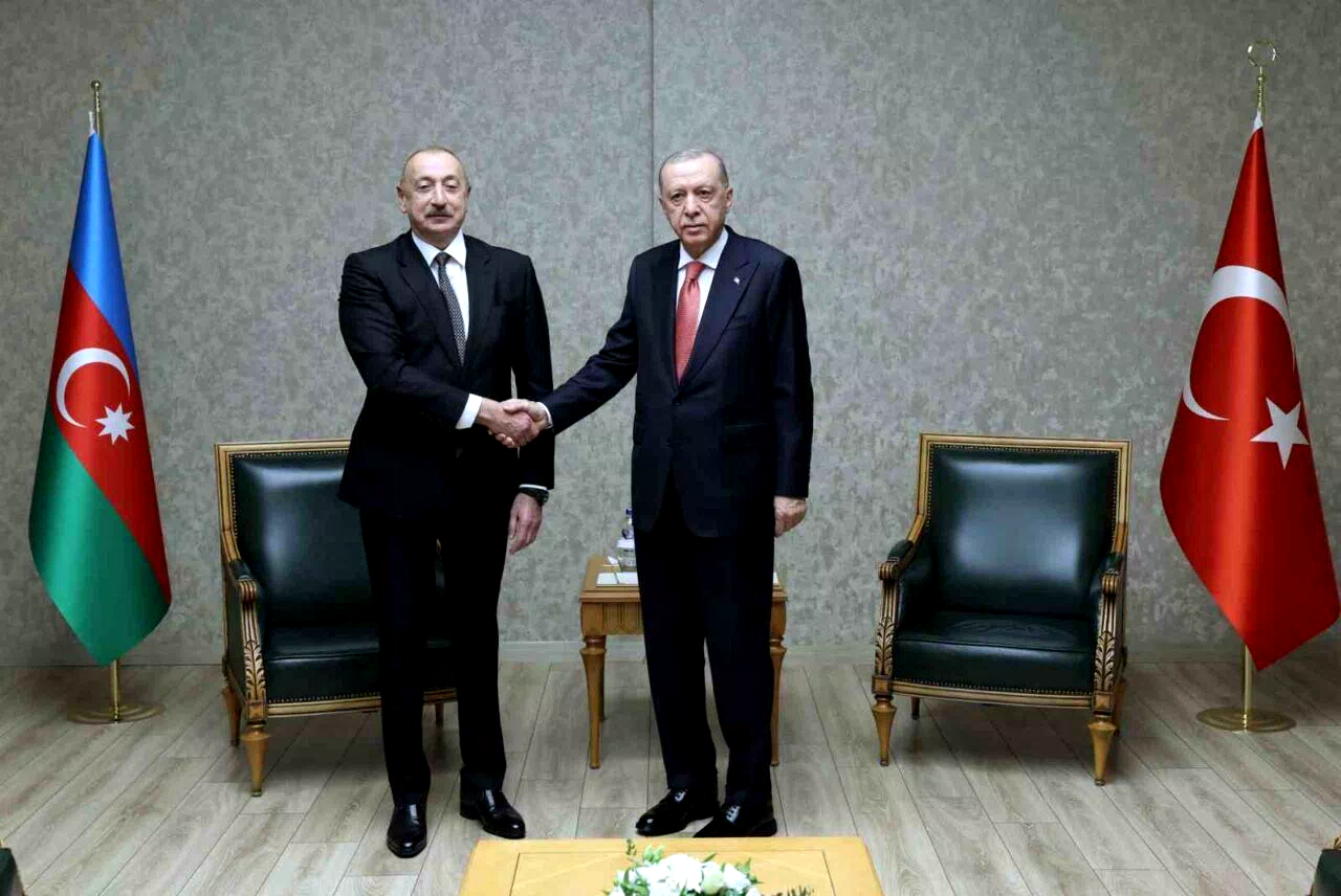 Cumhurbaşkanı Erdoğan, Azerbaycan Cumhurbaşkanı Aliyev ile bir araya geldi
