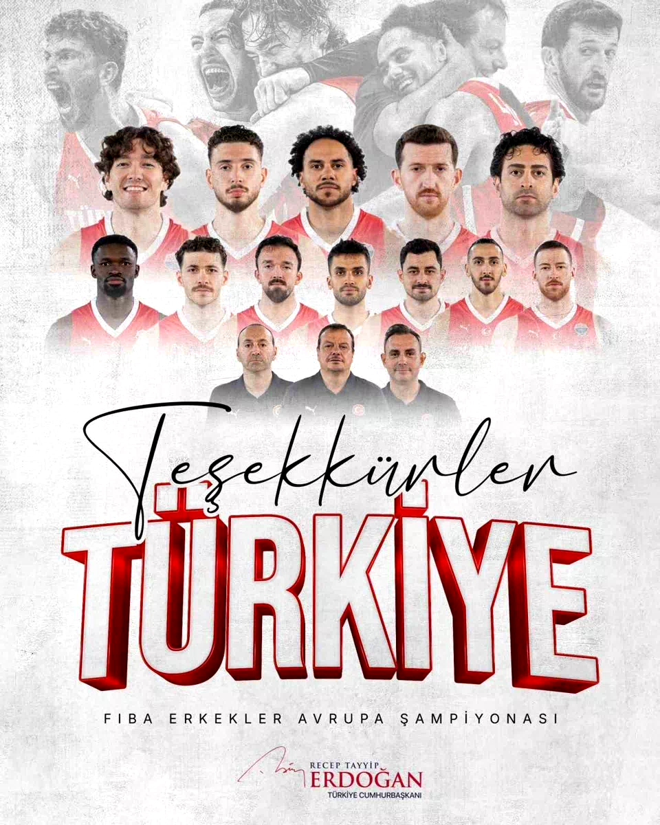 Cumhurbaşkanı Erdoğan’dan A Milli Erkek Basketbol Takımı’na tebrik