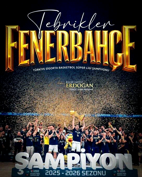 Cumhurbaşkanı Erdoğan’dan, Fenerbahçe Beko’ya tebrik mesajı