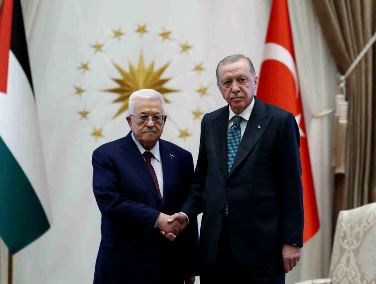 Cumhurbaşkanı Erdoğan, Filistin Devlet Başkanı Abbas ile görüştü