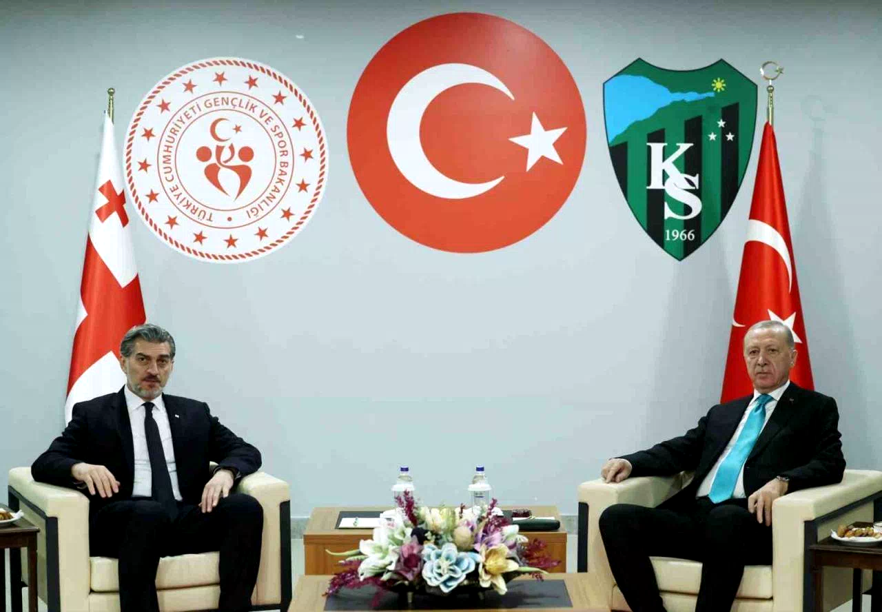 Cumhurbaşkanı Erdoğan, Gürcistan Cumhurbaşkanı Kavelaşvili ile bir araya geldi