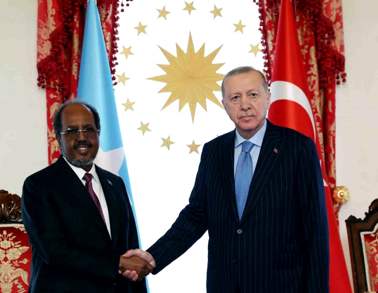 Cumhurbaşkanı Erdoğan, Somalili mevkidaşı Hasan Şeyh Mahmud’la bir araya geldi