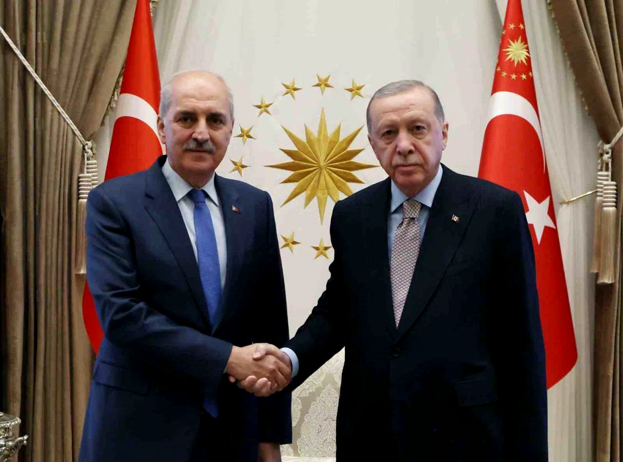 Cumhurbaşkanı Erdoğan, TBMM Başkanı Kurtulmuş’u kabul etti