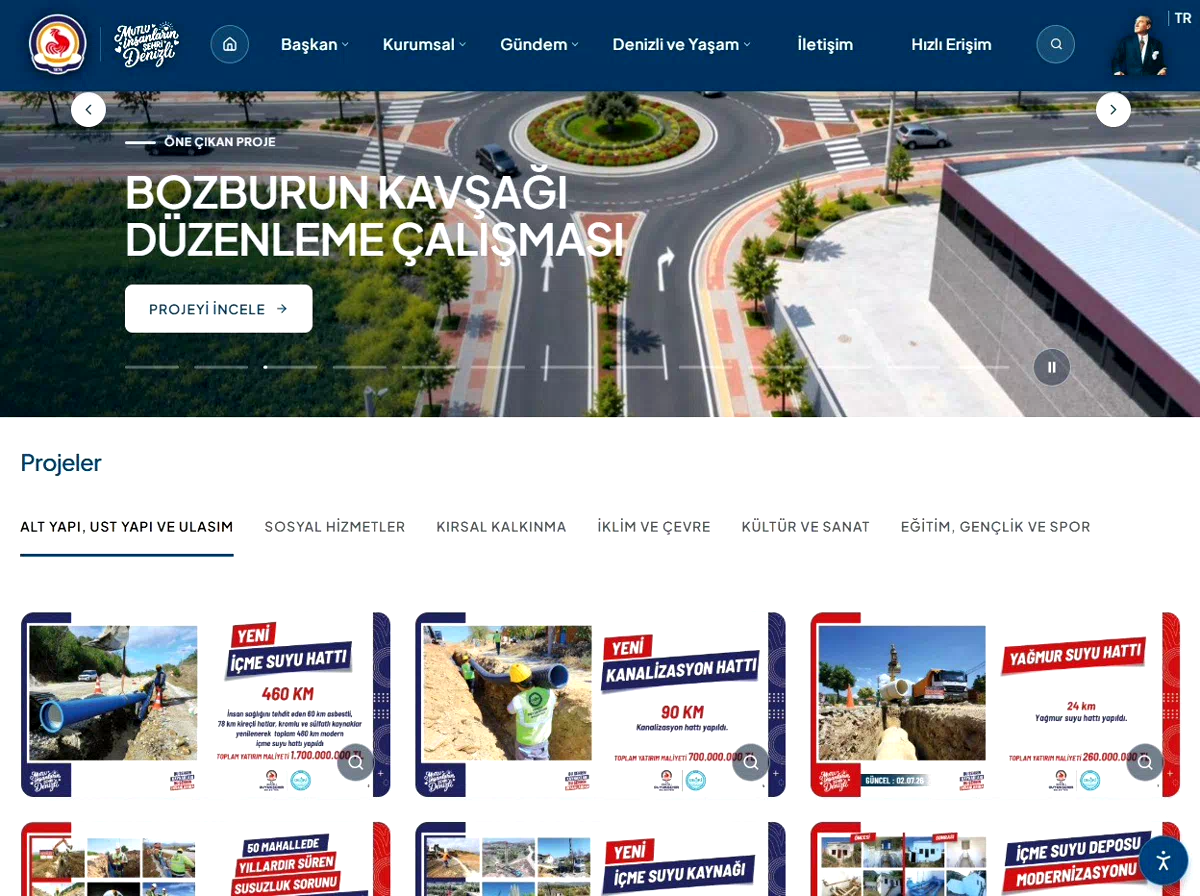 Denizli Büyükşehirin dijital yüzü yenilendi