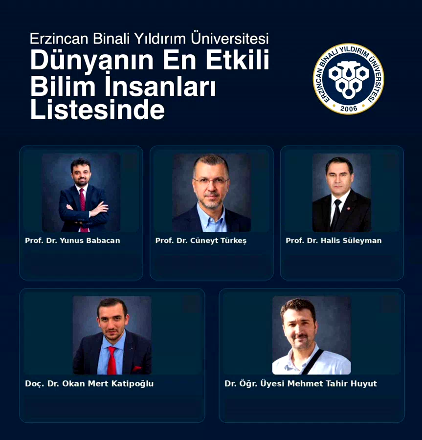 EBYÜ’den 5 akademisyen dünyanın en etkili bilim insanları listesinde