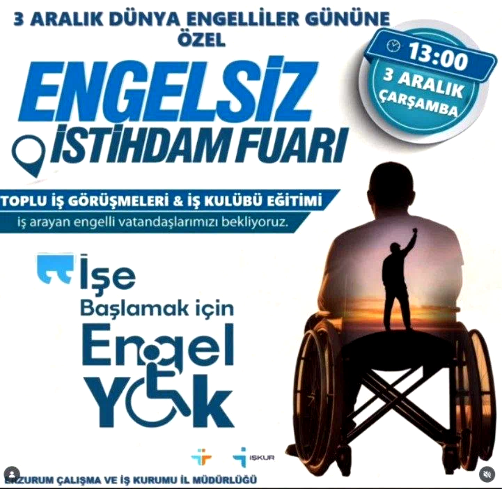 Engelsiz İstihdam Günleri Erzurum’da başlıyor