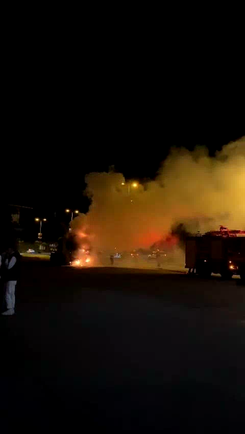 Ereğli’de seyir halindeki tır alev aldı
