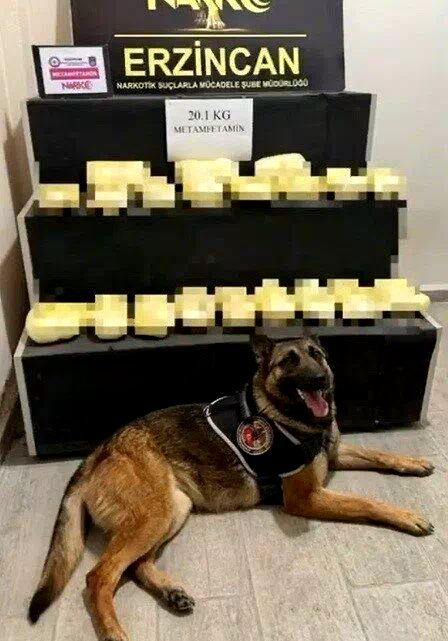 Erzincan’da 20,1 kilogram metamfetamin ele geçirildi