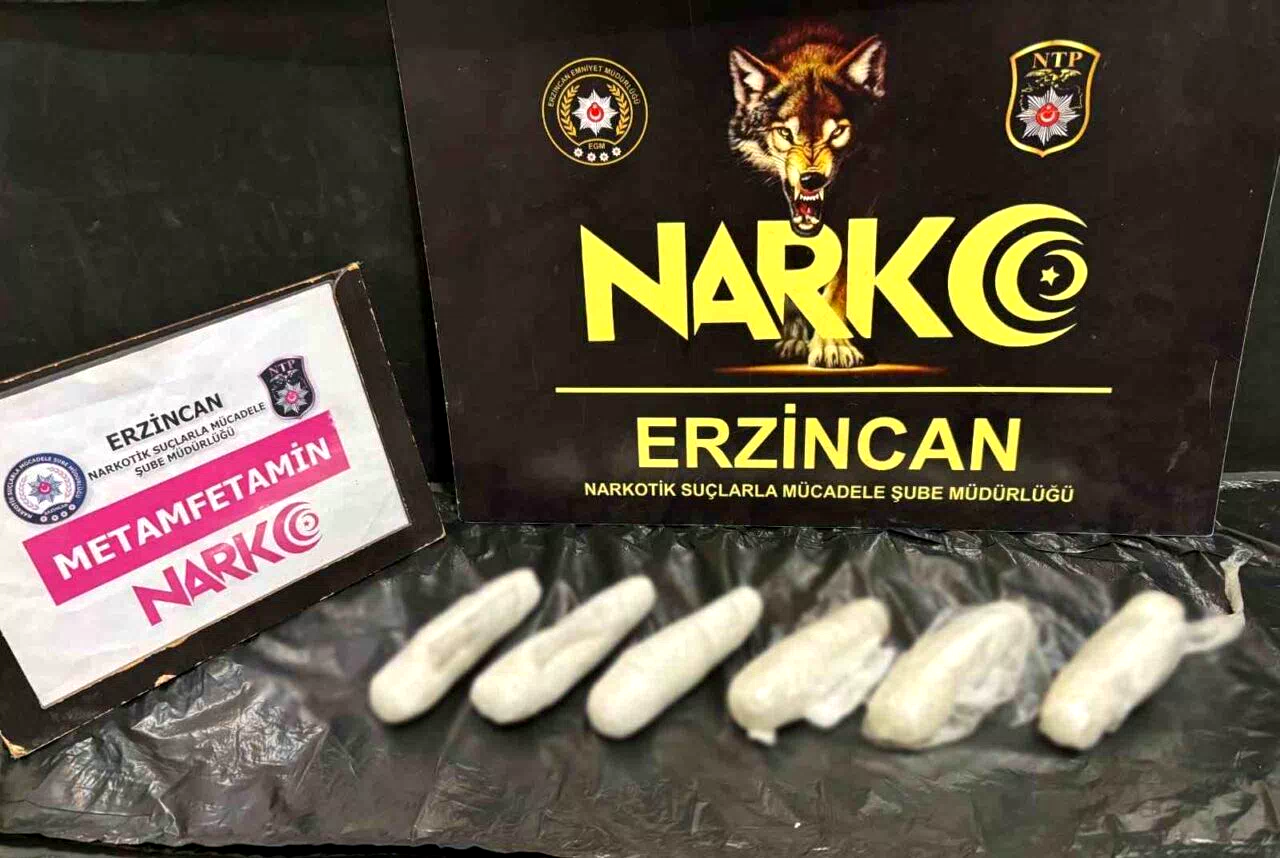 Erzincan’da 565 gram metamfetamin ele geçirildi: 2 şüpheli tutuklandı