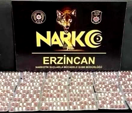 Erzincan’da 6 bin 335 adet uyuşturucu hap ele geçirildi
