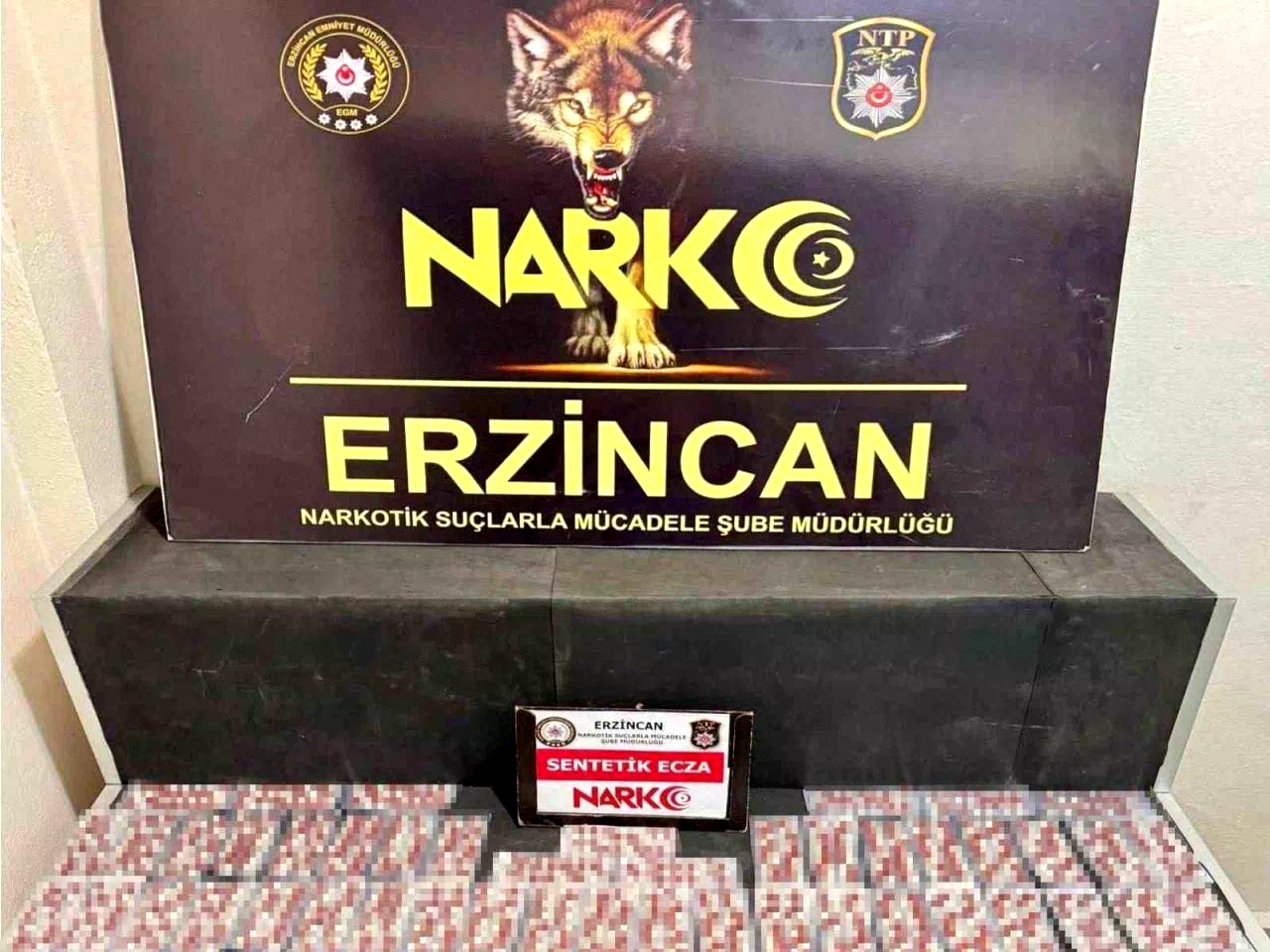 Erzincan’da 643 adet sentetik ecza maddesi ele geçirildi