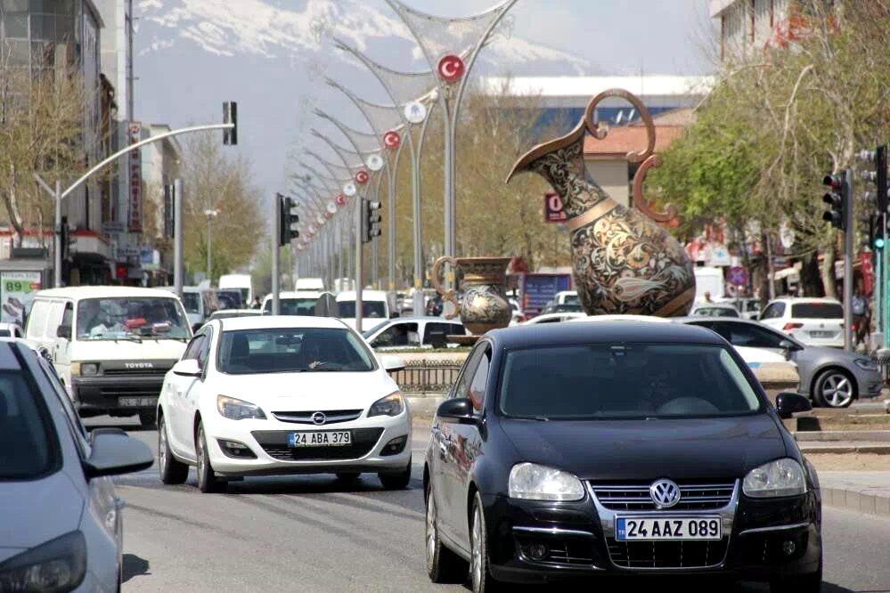 Erzincan’da araç sayısı 79 bin 988 oldu