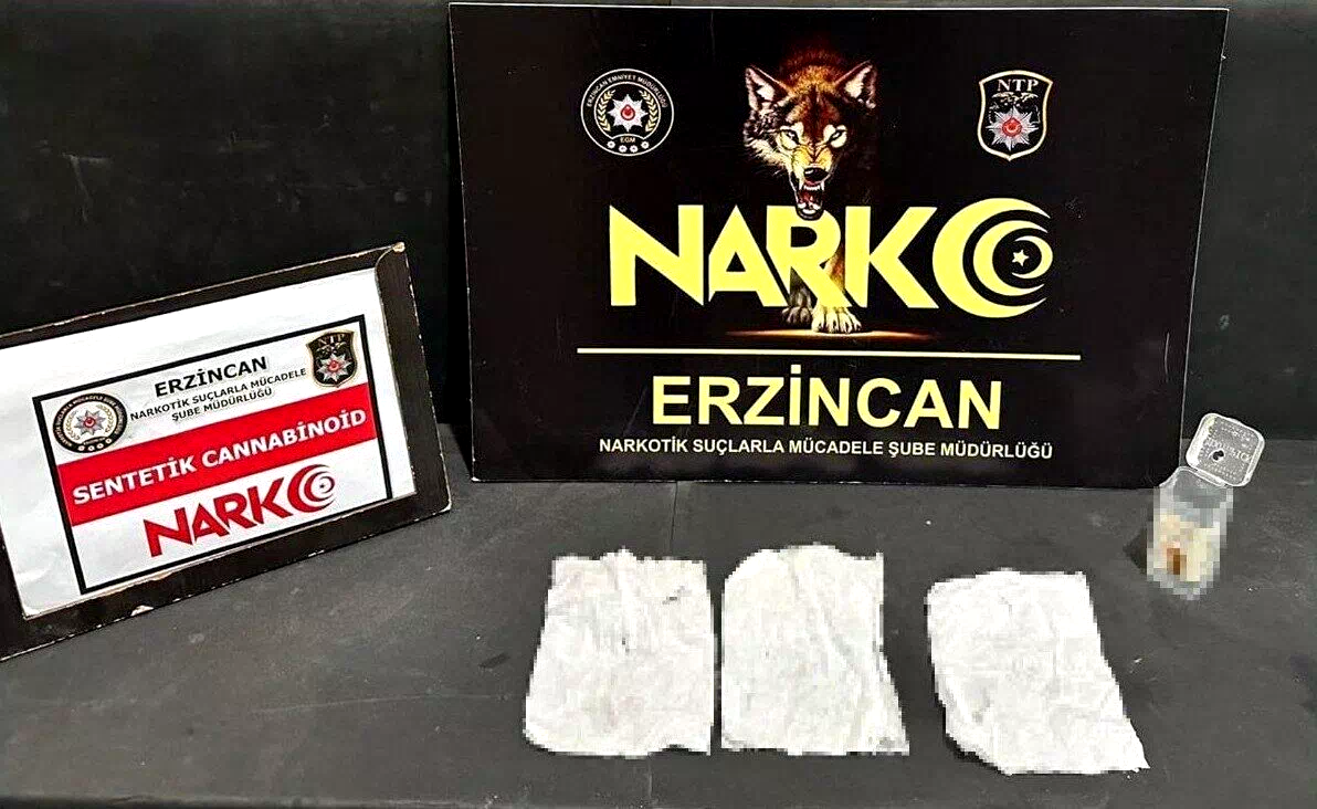 Erzincan’da bir miktar uyuşturucu ele geçirildi