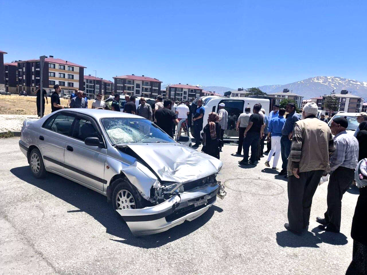 Erzincan’da maddi hasarlı trafik kazası