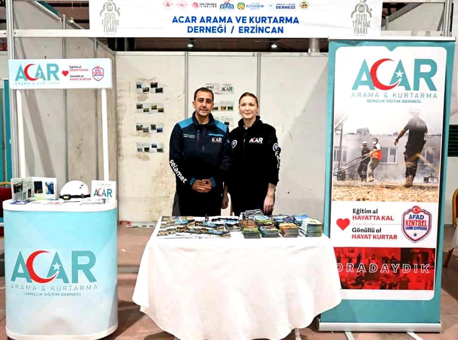 Erzincan’dan ACAR Arama Kurtarma Gençlik ve Eğitim Derneği katıldı