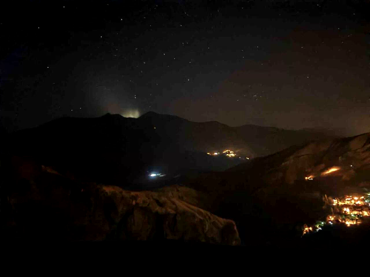 Erzurum-Artvin sınırında gizemli ışık