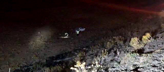 Erzurum’da otomobil 50 metrelik uçuruma yuvarlandı: 1 yaralı