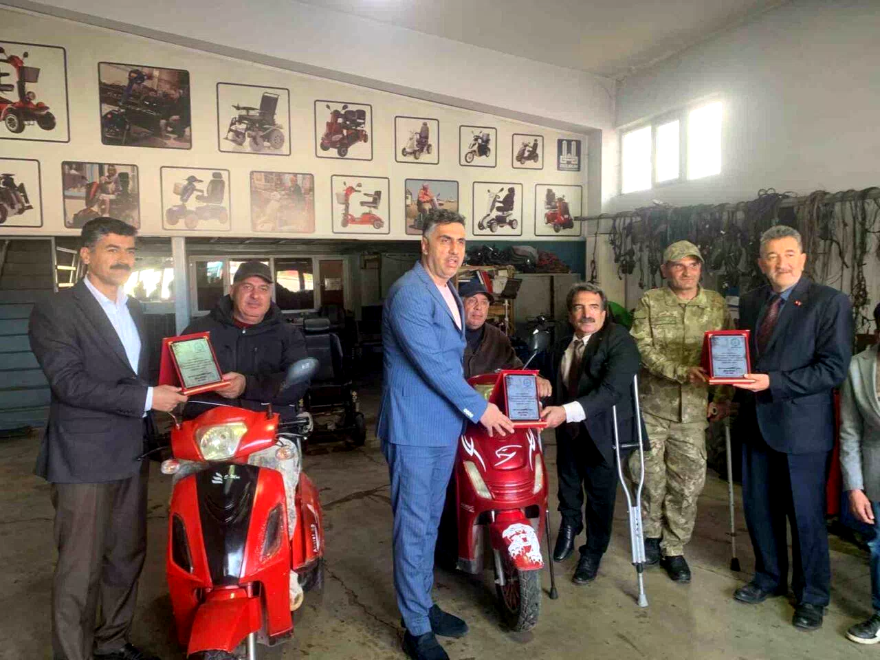 Erzurum’daki engelli araçları atölyesine anlamlı destek