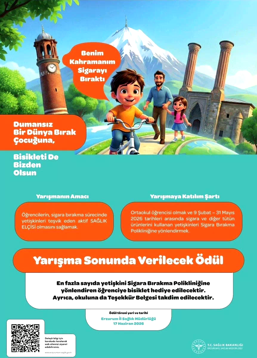 Erzurum İl Sağlık Müdürlüğü’nden dumansız bir gelecek için anlamlı yarışma