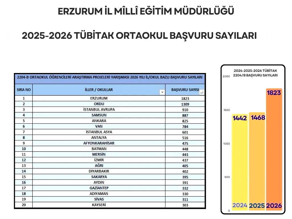 Erzurum proje yarışmasında zirvede