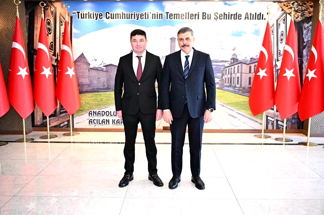 Erzurum Valisi Çiftçi, Azerbaycan Başkonsolosu Zamin Aliyev’i Ağırladı