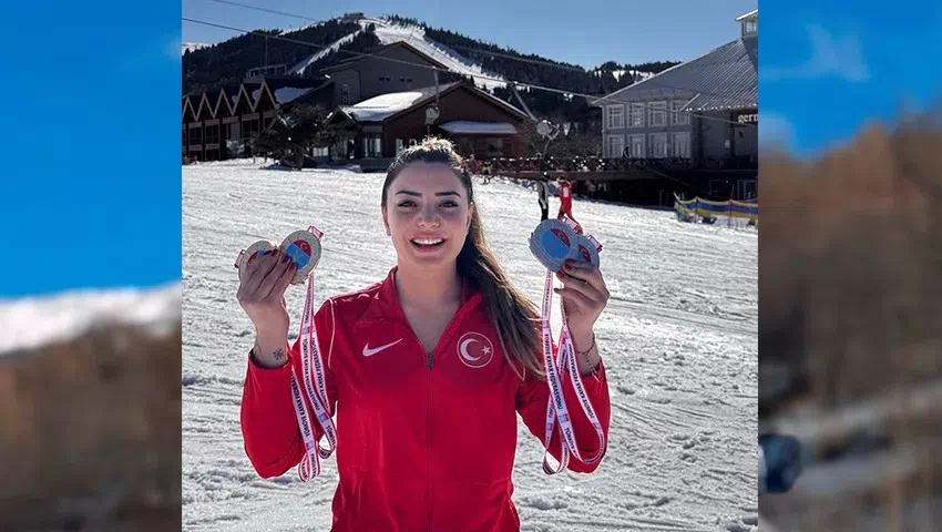 ETÜ Öğrencisi Sıla Kara, Uludağ’da 4 madalya kazandı.